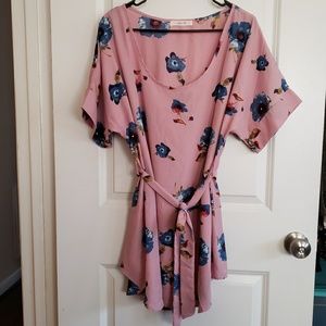 Floral pink blouse